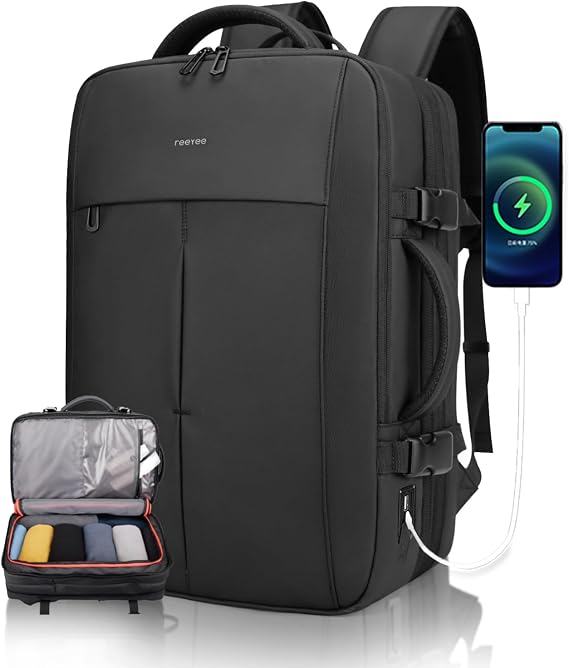 Travel Backpack for Men Carry-on Backpacks 45L Waterproof Laptop Backpack Weekender Bag