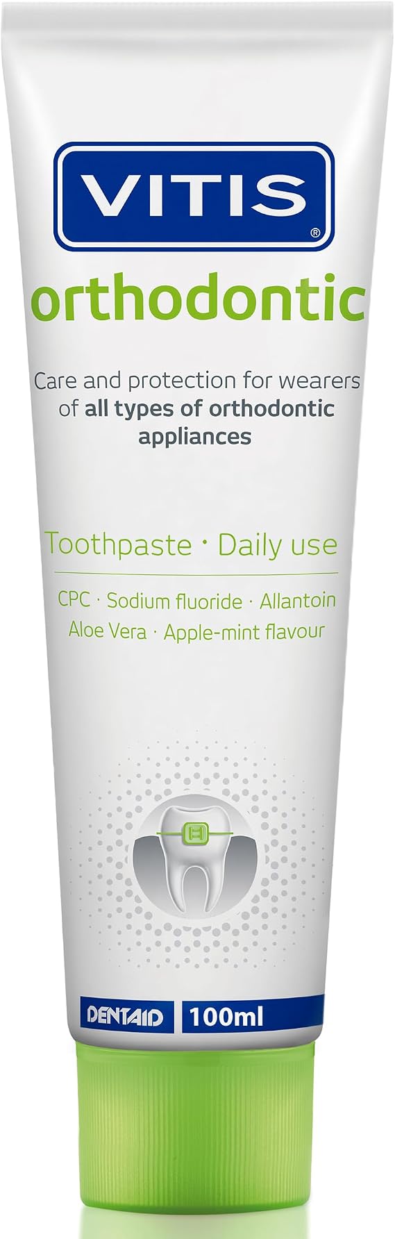 Vitis Orthodontic Toothpaste 100ml, Fluoride Toothpaste for Braces