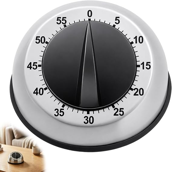 Loud Kitchen Timer for Cooking- No Batteries Required Countdown Reminder