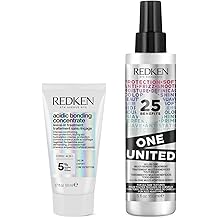REDKEN Acidic Bonding Concentrate Leave-In Treatment, Bond Repair for Damaged Hair 50ml and One United 25 Multi-Benefits Leave-In Conditioner and Treatment Spray for Increased Protection 150ml