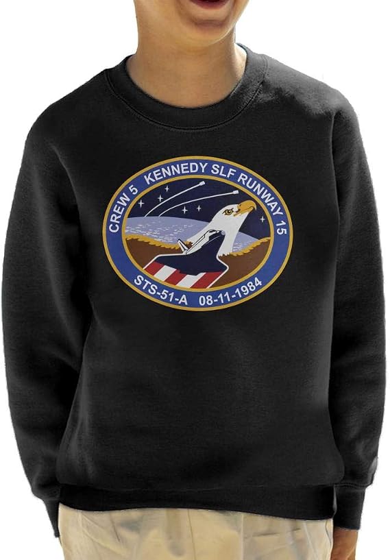 All+Every NASA STS 51 A Discovery Mission Badge Kid's Sweatshirt