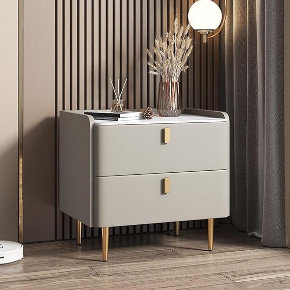 Minimalist 2 çekmeceli komodin, İskandinav tarzı, yatak odası ve oturma odası için ideal Daireler için kompakt saklama mobilyası