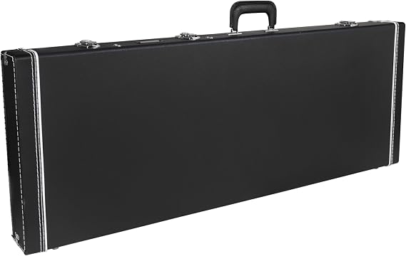 Gator Cases GW-EXP Deluxe Wood Case for Explorer Electric Guitars, Secure Locking Hardware, Black Plush Interior and Black Finish