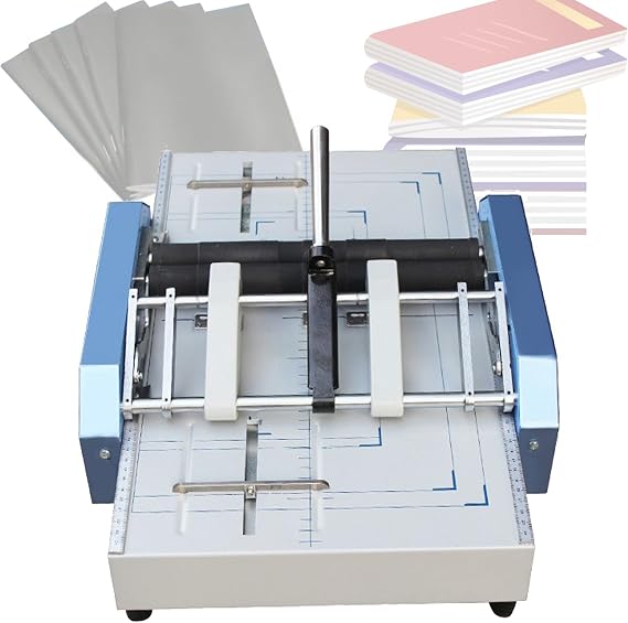 Paper Folding Machine Booklet Stapler, Max 12.4" × 17.3" A3 Booklet Making Machine Paper Bookbinding and Folding Booklet Stapling Equipment for Printing Factories and Schools