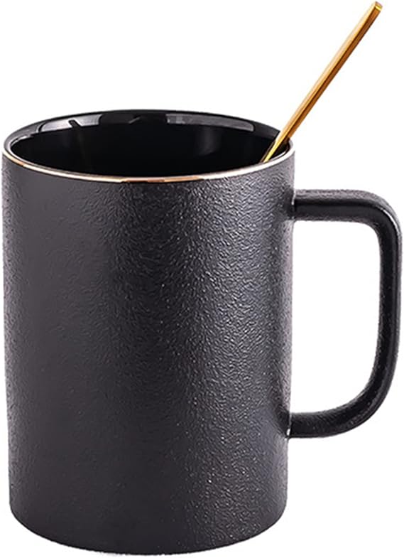 Coffee Cup Ceramic mug tumblers tazas de ceramica creativas tea tumbler cups coffee milk mugs novelty large vintage home black cup Coffee Cups(B 400ML)