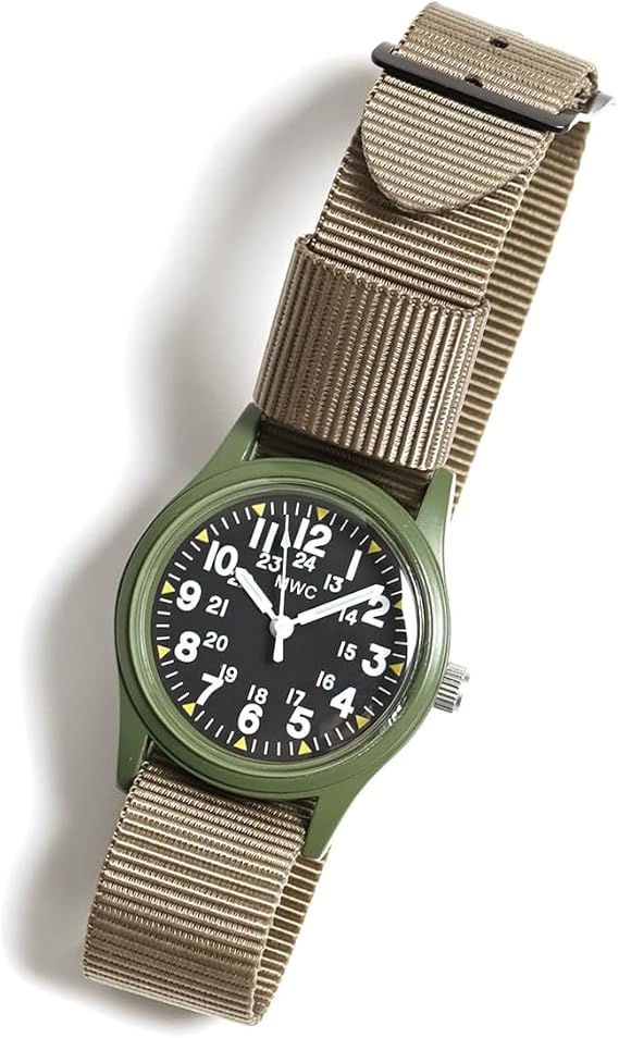 MWC Military Olive Vietnam Khaki Strap Quartz Watch