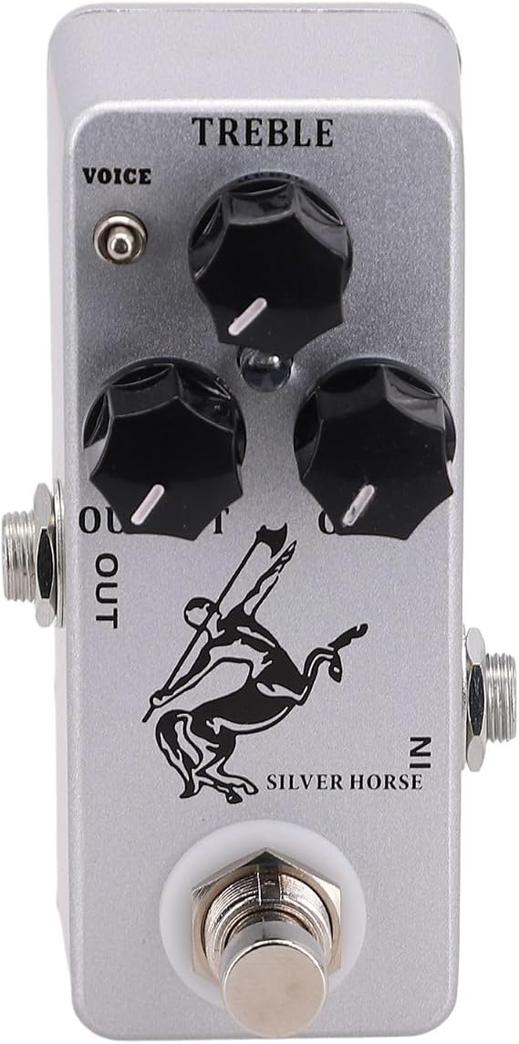 Centaur-Based Overdrive Guitar Pedal Compatible with For MOSKY Silver Horse Models Featuring 3 Control Knobs and Bright LED Status Light