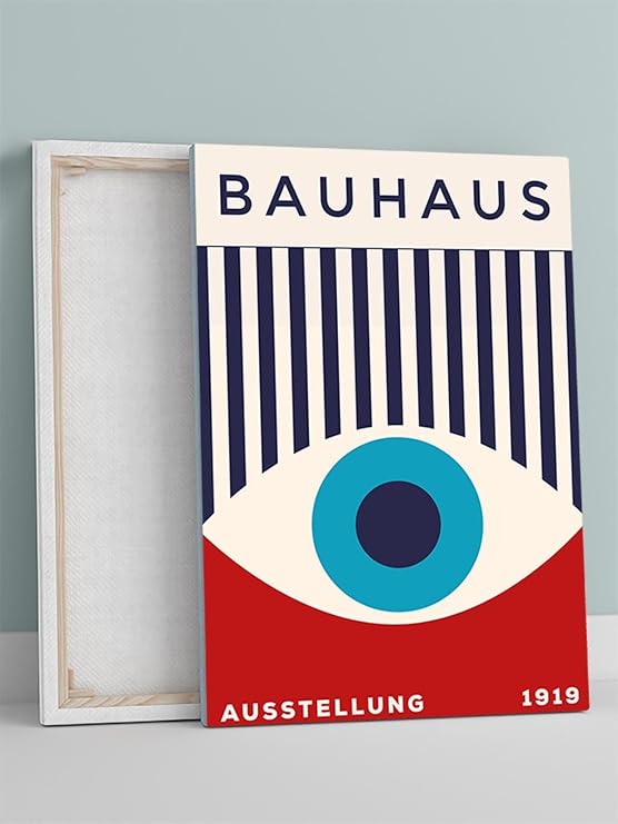 Postermanya Bauhaus, Ausstelung, Sergi, Alman Modern Sanat. Sanatsal Kanvas Tablo - Tuval Tablo