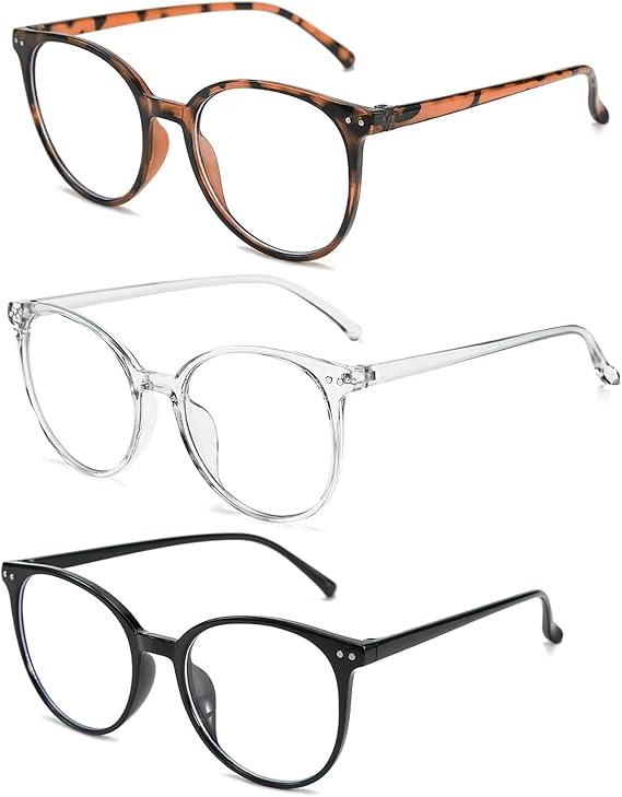 3 Pairs Anti Blue Light Glasses, Blue Light Filter Glasses for