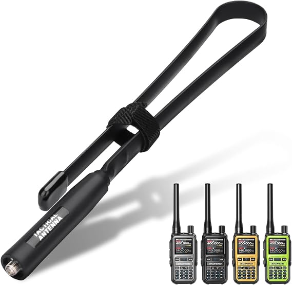 UV-5R MINI アンテナ デュアルバンド 144/430MHz 18.9インチ 折りたたみ式 CS タクティカル SMA メス ハム ラジオアンテナ Baofeng UV-5R MINI UV-5G MINI ハンドヘルド ハム 双方向ラジオ トランシーバー