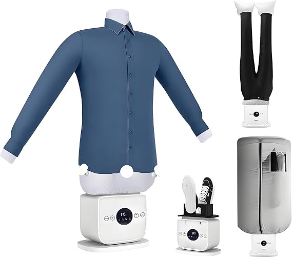 Automatic Ironing Machine, 1400W Foldable Steam Iron, 109 Pores Inflatable Shirt Ironing Machine for Any Fabric Type Clothing & Shoes