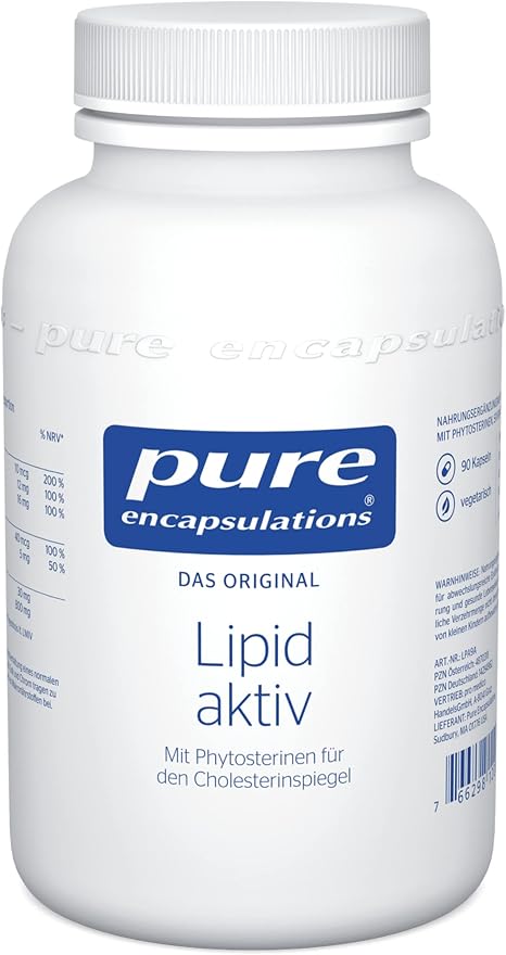 Pure Encapsulations - Lipid Active - With Vitamin D E B3 Zinc Chrome & CoQ10 - Phytosterols to Support Cholesterol Level & Zinc for the Metabolism of Macronutrients - 90 Capsules