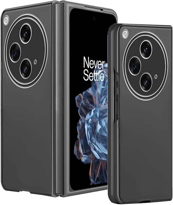 KUSINHOKA Case for OnePlus Open,Cover Hard PC Bumper Cover Ultra Thin Drop Resistant Shockproof Bumper Anti Scratch Frosted Silky-Soft Touch,Black.