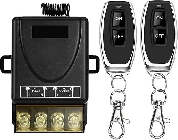 QIACHIP Wireless Remote Control Light Switch Kit AC 220V 230V 30A Relay