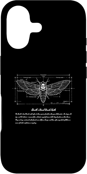 Death's Head Hawk Moth Case for iPhone 17