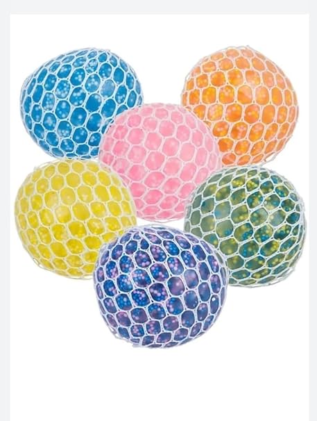 4 Squeeze Ball Imported Model Inside Glitter Hand Movement Force Toy Joke Squeeze Ball Gel Brain Slime