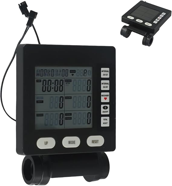 Rowing Machine Counter, Dual Functionality Monitor, for Timed Workouts