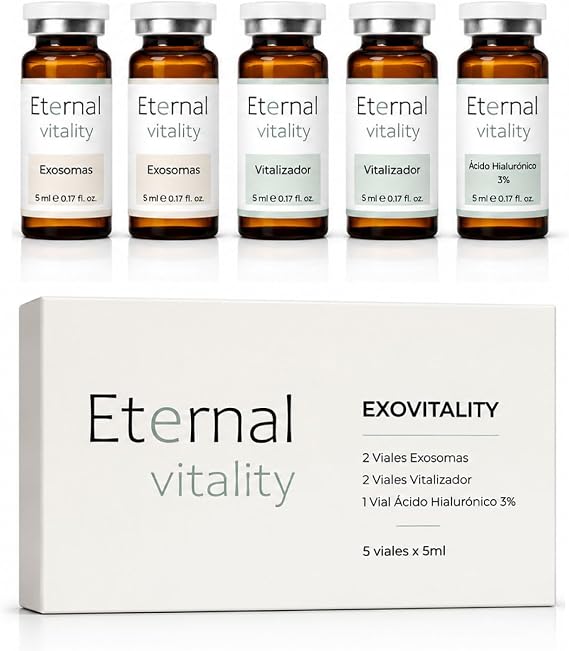 EXOVITALITY 2 Vials Exosomes + 2 Vials Vitalizer + 1 Vial Hyaluronic Acid 3% for Dermapen Deep Hydration