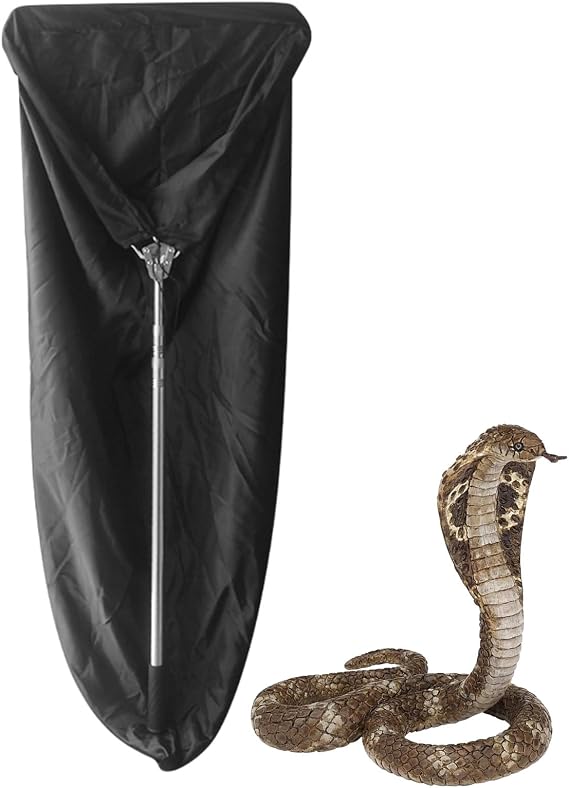 Snake Catcher Hook Reacher Tool Long Reach Reptile Catcher | Snake Pole With Bag for Rattlesnake, Reptile
