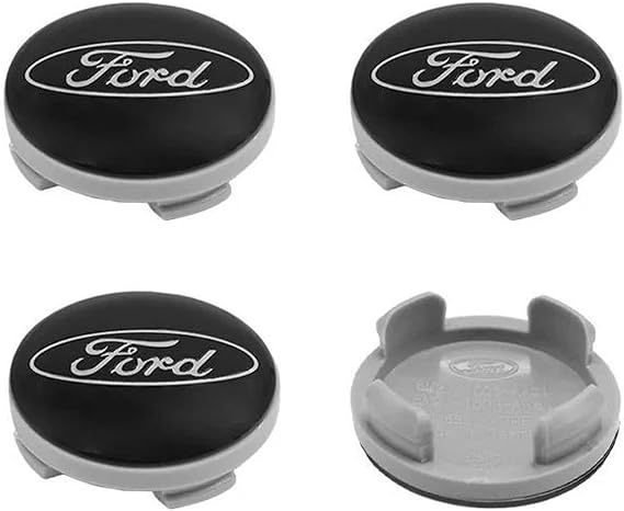 4pcs Wheel Centre Caps for Ford 54mm, Replacement Wheel Caps - Wheel Center Covers, Black
