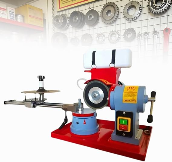 Compact Saw Blade Grinder Sharpener Machine, Rotary Angle Mill with Grinding Wheel for Carbide Tipped Circular Blades