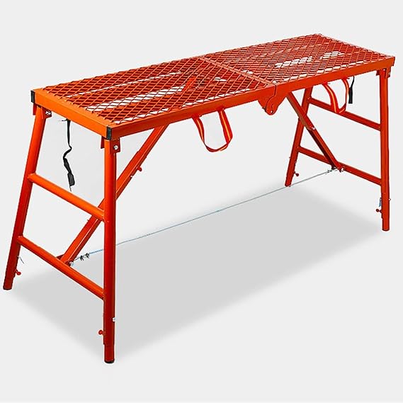 Stepladders Scaffolding platform Portable Folding Scaffolding， Multipurpose Work Platform Scaffold Tower Ladder Stool Bench For Washing Vehicles, Cleaning Windows, DIY, Maintenance Work ( Size : 150*4