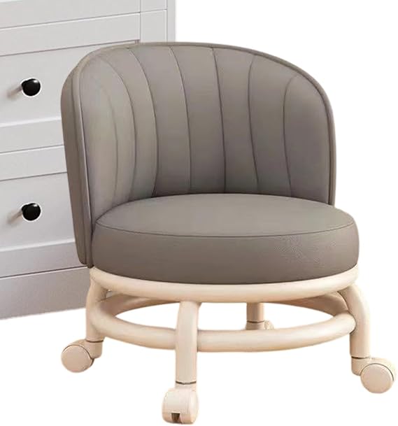 Rolling Stool, Waterproof Ergonomic Seat, Swivel Low Chair Modern Stool