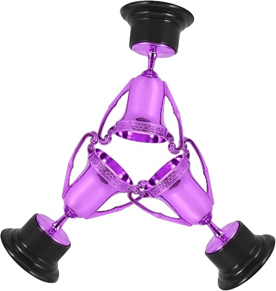 3pcs Purple Plastic Trophy Cup Statue Winner Award for Kids