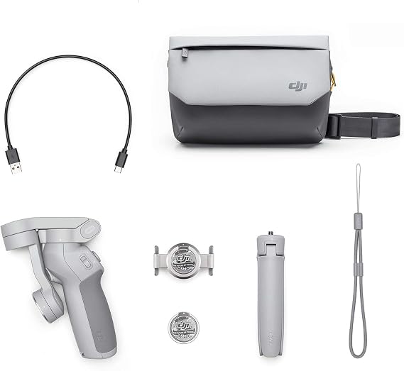 DJI OM 4 Combo include Sling Pouch and Grip Tripod Handheld 3-Axis Smartphone Gimbal Stabilizer Vlog YouTube Live Video for iPhone Android
