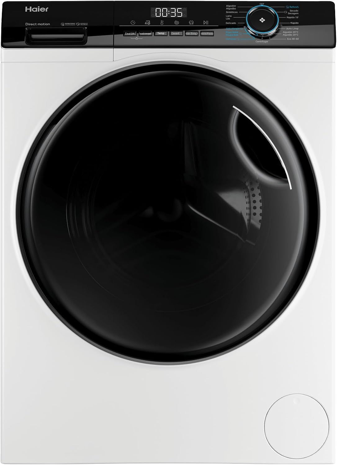 Haier I-Pro Series 3 HWD90-B14939-IB - Lavadora Secadora, Capacidad 9 kg  6 kg, Motor Direct Motion, ABT, Refresh, Fin Diferido, Detector Kg, Libre Instalación, 60CM Ancho, 1400 RPM, Blanco [Clase de eficiencia energética D]