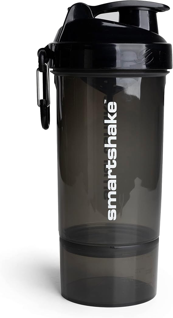 Smartshake O2GO ONE Plastik Protein Çalkalayıcı Şişesi, 800 ml | 27 oz - Sızdırmaz Vidalı Kapak - BPA İçermez - Üniseks - Siyah