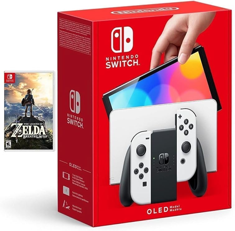 Nintendo Switch OLED Model, 64 GB, Beyaz, Zelda Breath of the Wild Oyun Seti