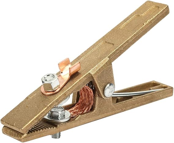 Brass Ground Welding Earth Clamps, A Shape 260/300/500A Heavy Duty Welding Crocodile Clamp for ARC TIG MIG MAG Welding (300A)