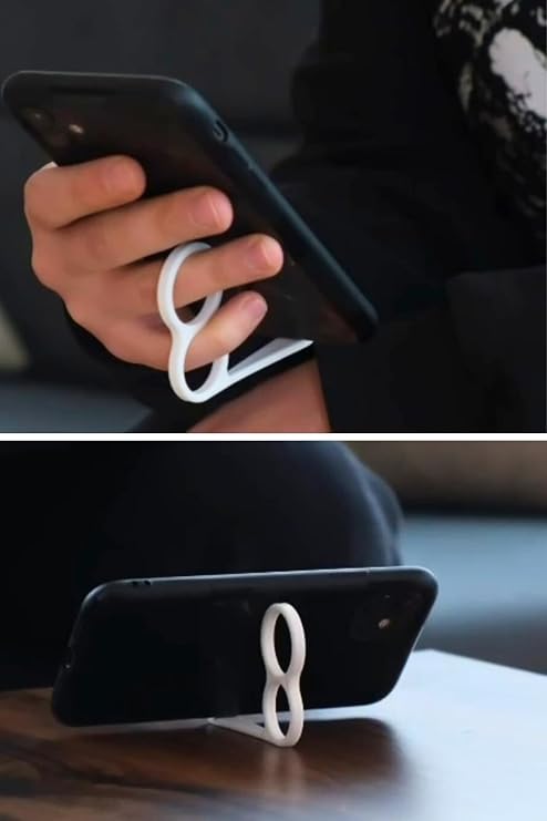 2 Adet Parmak Halkalı Telefon Tutucu ve Stand – Tek Elle Kullanım, Katlanabilir Masaüstü Telefon Standı – Kaymaz Telefon Aparatı, Çoğu Akıllı Telefon ile Uyumlu (2, Mavi)