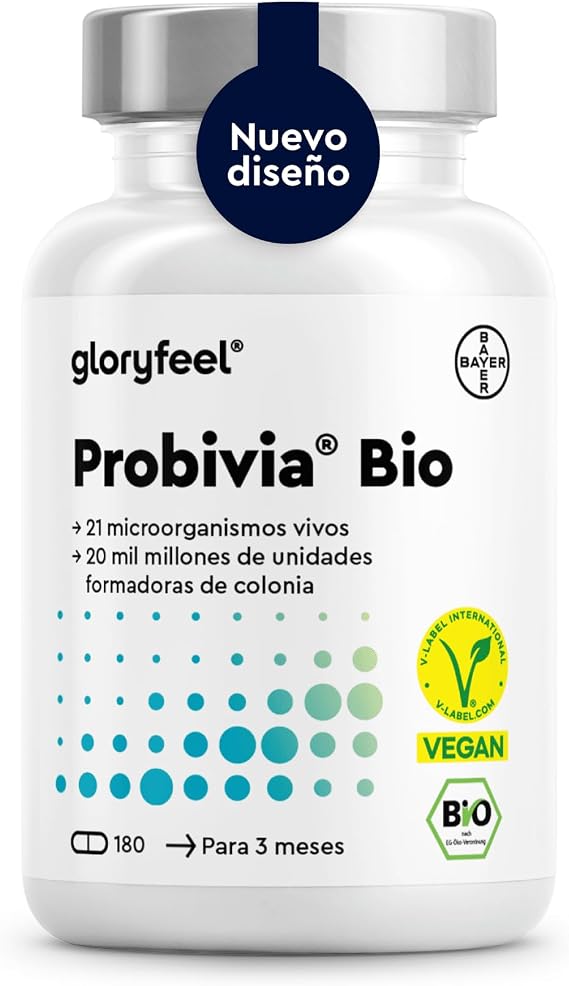 Bio Probiotics & Intestinal Prebiotics - 180 Capsules - 20 Billion CFU, 21 Bacterial Strains + Organic Inulin - Lactobacillus & Bifidobacterium