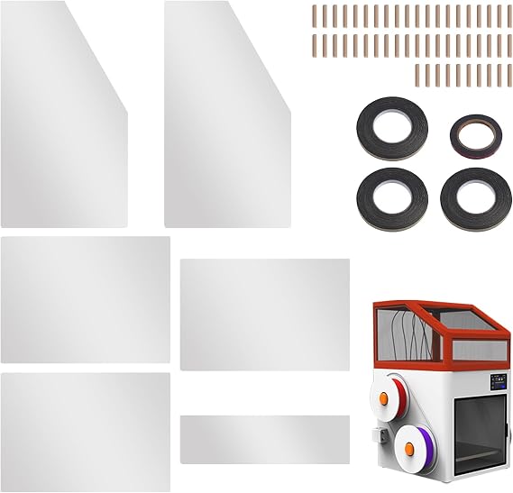 BCZAMD Improved Top Cover for Snapmaker U1: Make Yourself Colours and Style Optimised Construction Housing Low Odour Reduction Stable Pressure for High Temperature Filaments ASA PC for 3D U1