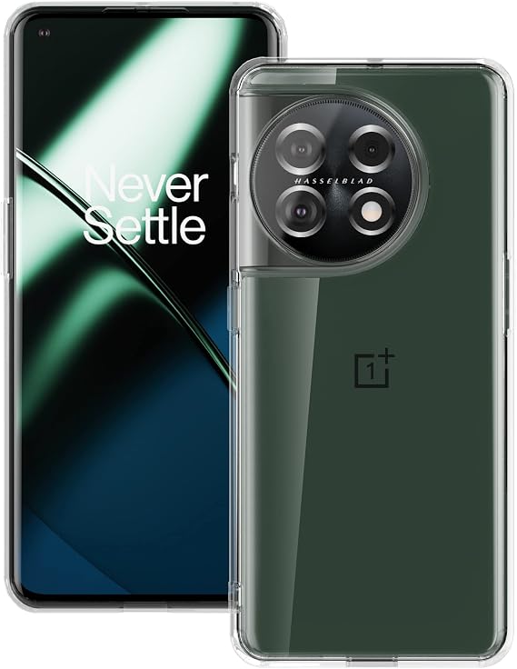 Oneplus 11用クリアケース ハードPCバック+ソフトTPUバンパー 黄変防止 ワイヤレス充電対応 スリムフィット 耐衝撃 保護 透明ケースカバー OnePlus 11 5G用 2023