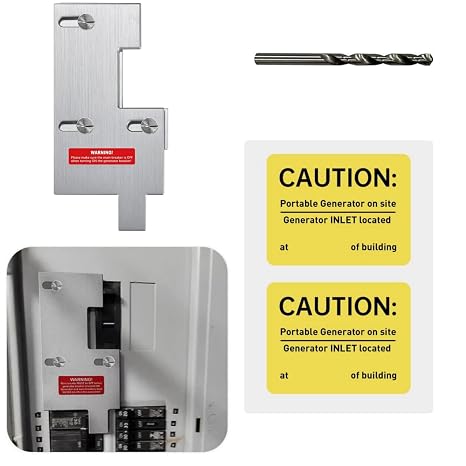Generator Interlock Kit,Professional and Interlock Kit,Compatible with GE General Electeric Breaker Panels with Single Vertical Throw Main,2 1/2 Inch Spacing Between Main and Branch Breaker