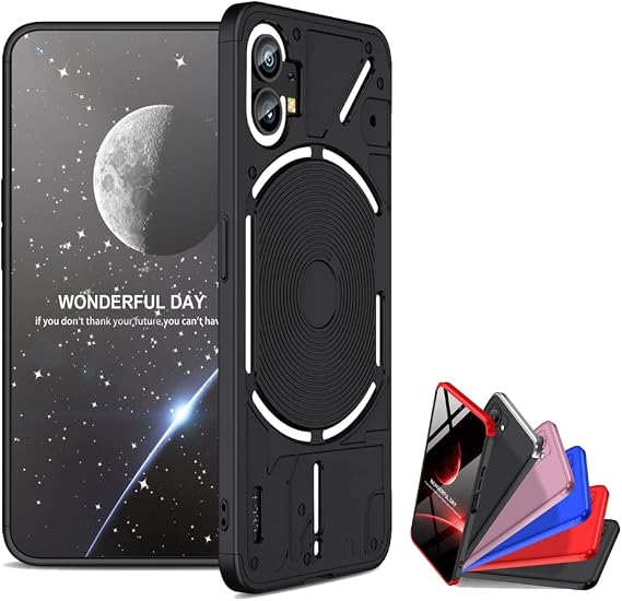 Case for Nothing Phone (1), Ultra-Thin Case Shookproof Protection Hard PC Cover, Full Body Protective Case for Nothing Phone (1)-Black