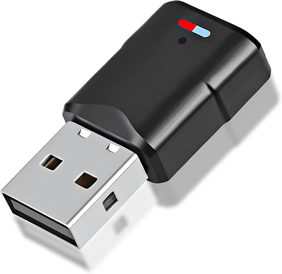 USB Bluetooth 5.3 Adapter for PS5/PS4/Switch/PC 3 Mbit/s Dongle Bluetooth Audio Receiver Transmitter with APTX Low Latency & Dual Link Driver-Free Plug & Play for Windows Macos Headphones Speaker