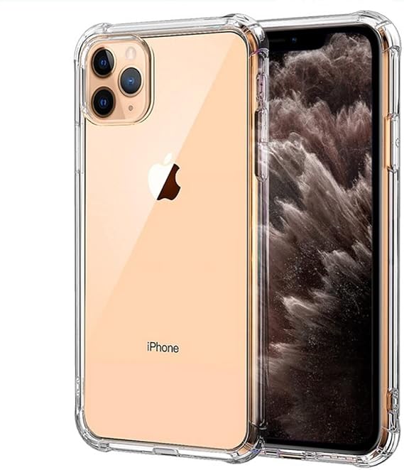 Melomon Case for iPhone 11 Pro (5.8-Inch), Premium Flexible Bumper Cover, Transparent Shockproof iPhone 11 Pro Case With Drop Protection Corners, Anti-Scratch Hard PC Back Plate, Crystal Clear