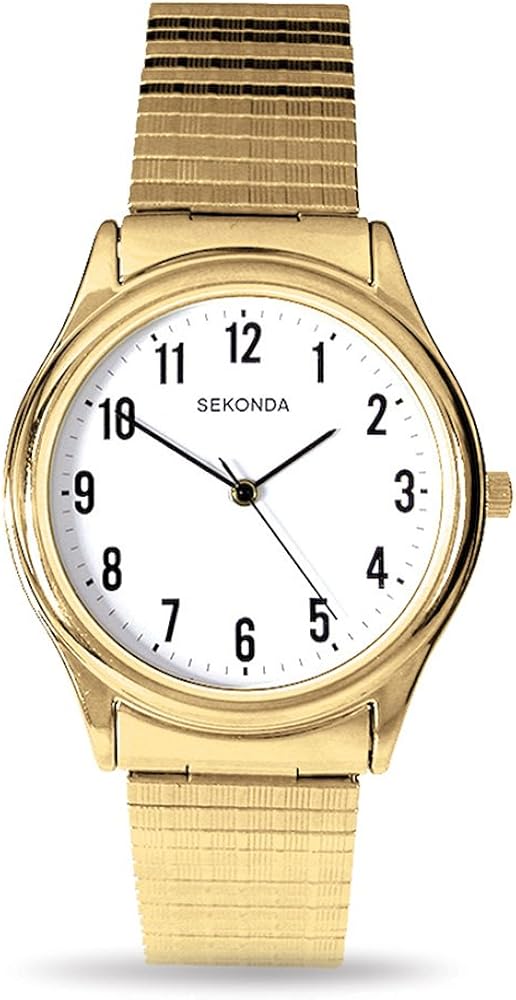 Sekonda Unisex 36mm Round Watch , White Dial , Expanding Strap
