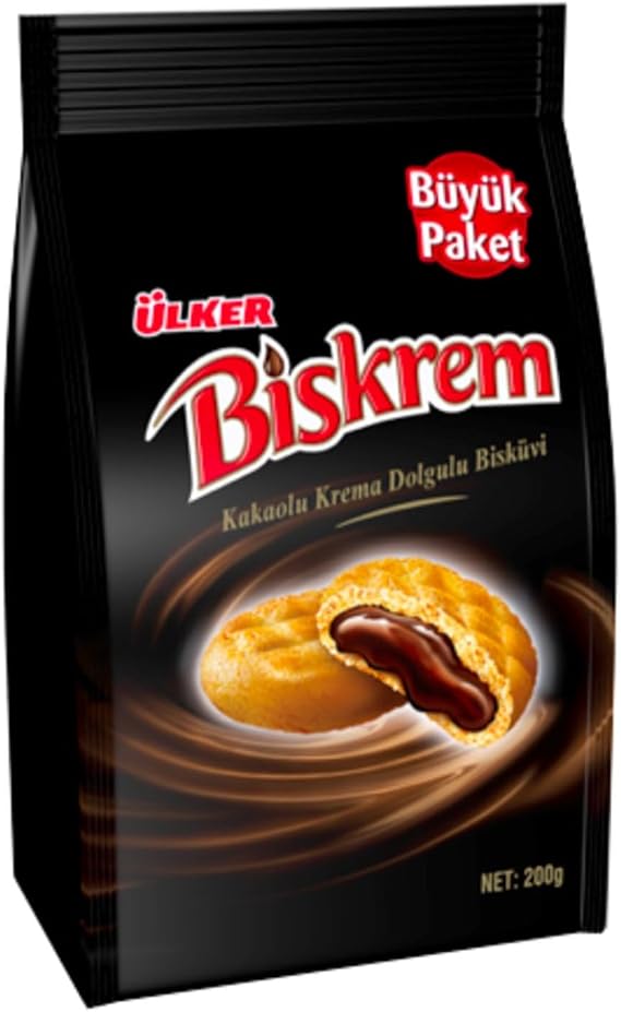 Ülker Biskrem Kakaolu Bisküvi 200 Gr x 15 Adet