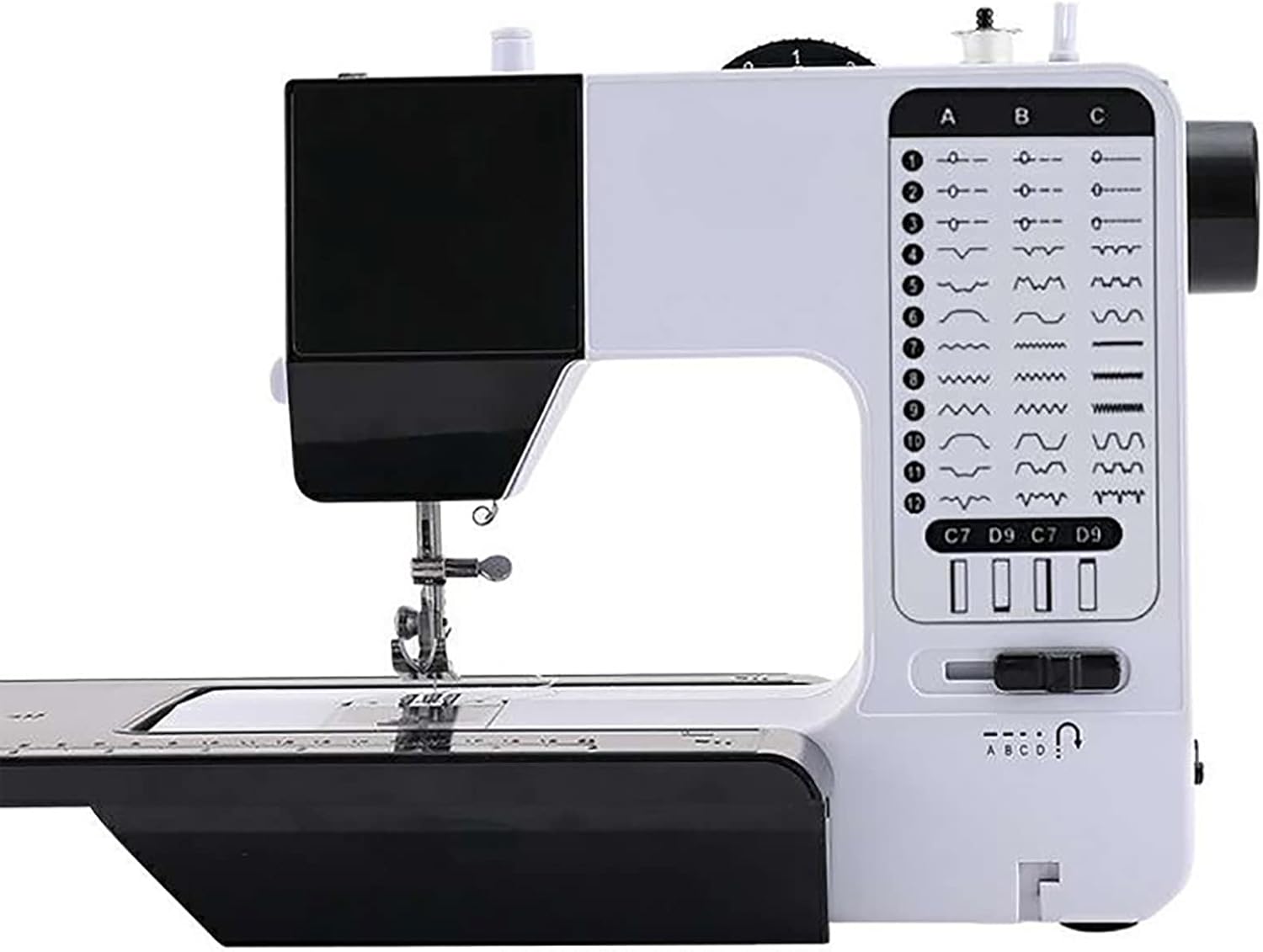 Industrial Sewing Machine - Multifunctional Portable Embroidery With 38 Stitches, Night Light, Extension Table - Heavy Duty For All Sewing Needs