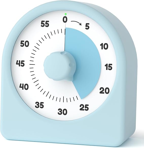 LIORQUE Visual Timer 60 Minute Countdown Timer with Pause Function