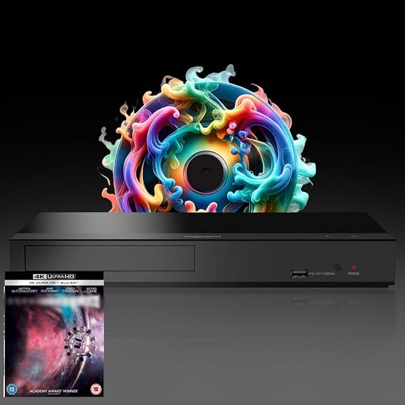 Blu-ray Player Compatible with Panasonic DP-UB450 MultiRegion Blu-ray Region A, B & C - DVD Regions 1-8 - Bundle Including Inter. 4K UHD Disc