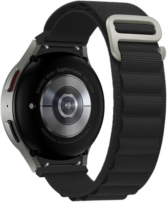 Microsonic Samsung Galaxy Watch 6 Classic 47mm için Kordon Alpine Loop Siyah [Galaxy Watch 6 Classic 47mm ile Uyumlu Kordon - Siyah]