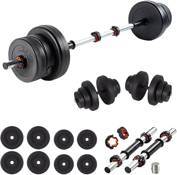 Ecgspor 32 KG Multifonksiyonel Halter Seti ve Dambıl Seti Ağırlık Fitness Seti