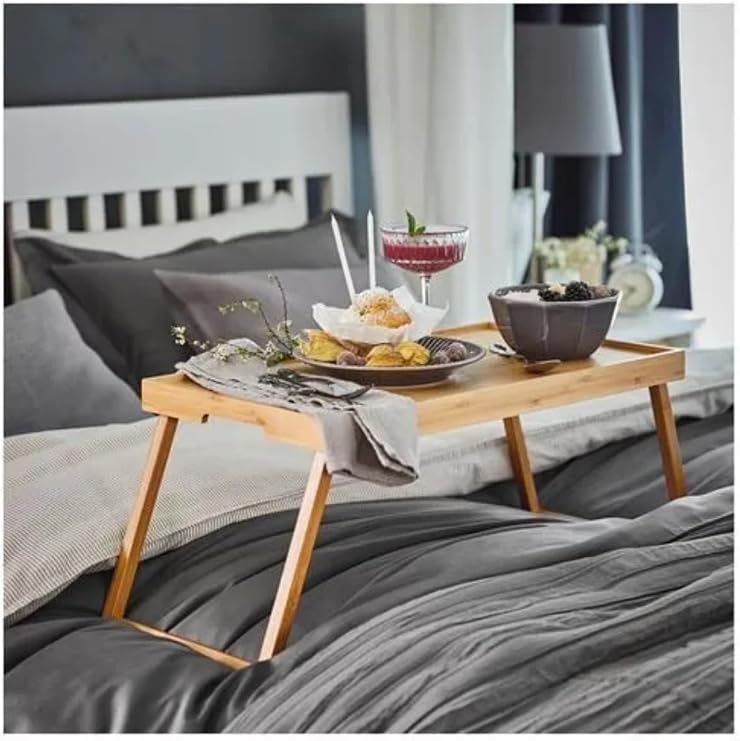 IKEA Bambu Katlanabilir Yatak Tepsisi, 52x29x25 cm, Laptop ve Kahvaltı Masası
