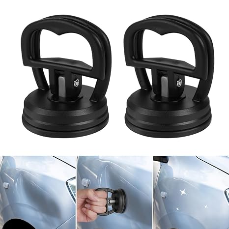 flintronic 2PCS Mini Car Dent Puller, 5.7cm Suction Cup Lifter, Car Repair Dent Removal Tools, Suckers for Glass, Tiles, Slabs Objects Moving&Lifting, Dent Puller Suction Cup for Car Dent Repair